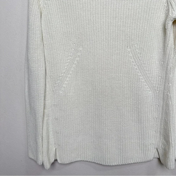 Talbots  Womens Small Chunky Cream Mock Neck Sweater - Picture 9 of 14